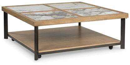 Montia Square Cocktail Table with Sintered Stone