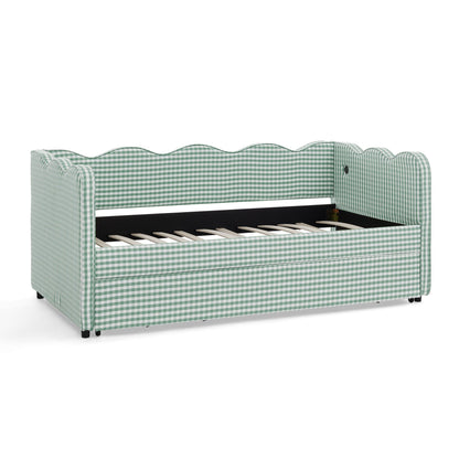 Gingham Wave Daybed And Usb Charging Port