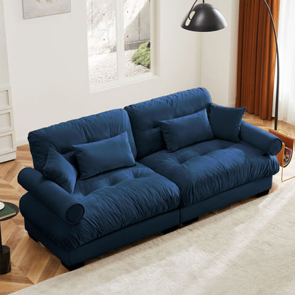Large Modern Sofa With Cloud Comfort And Pillows