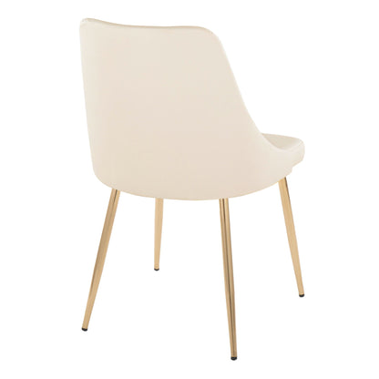 Giovanni Contemporary Elegant Design Dining Chair beige upholstery with light wood legs on Tampa Home & Garden Store