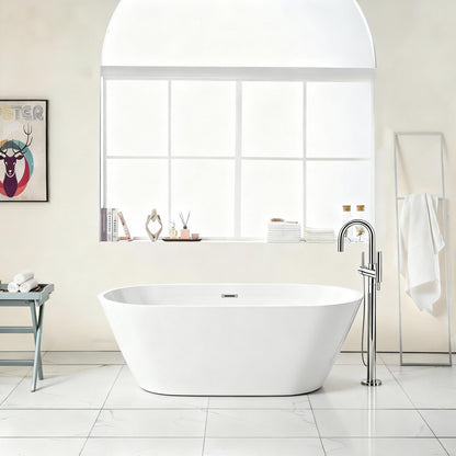 Glossy white freestanding bathtub with drain by HouseOfZazla on Tampa Home & Garden Store