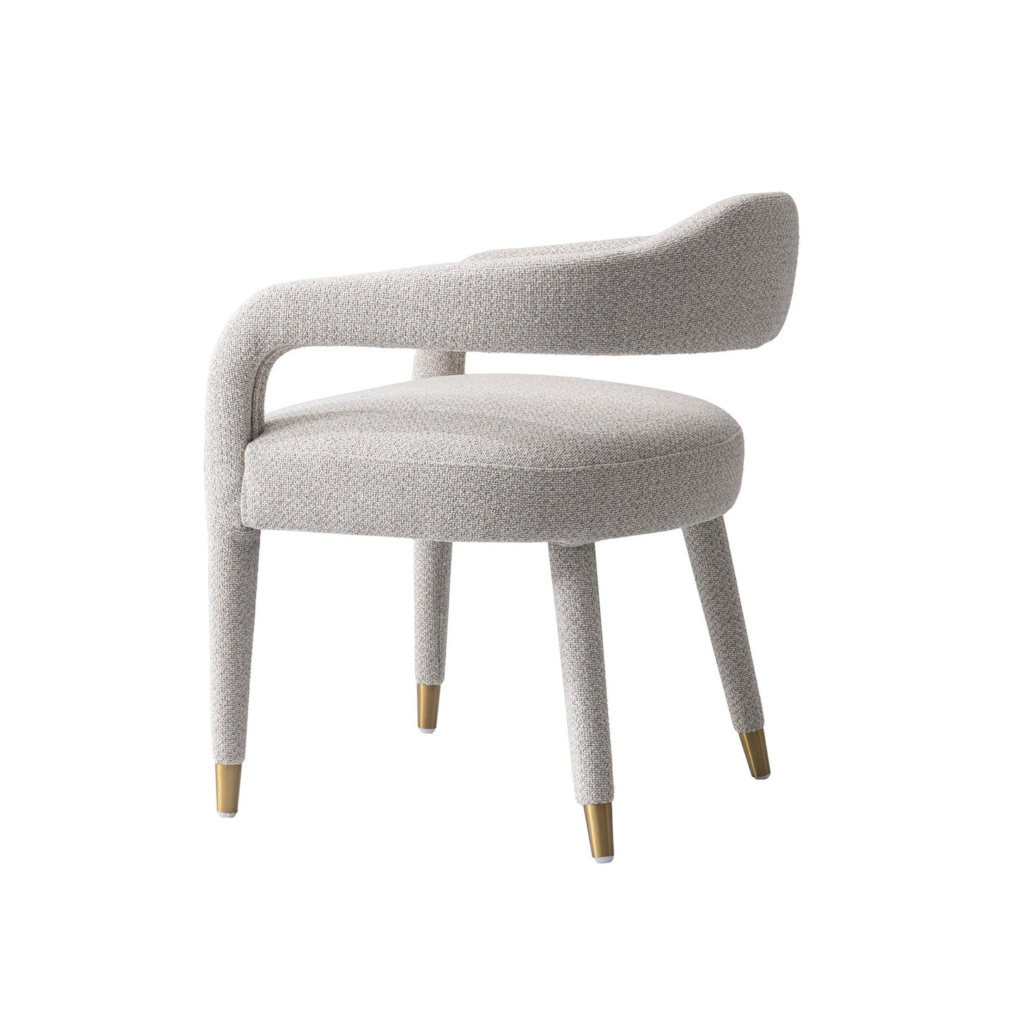 Aspen Solid Wood Mid Century Tweed Armchair