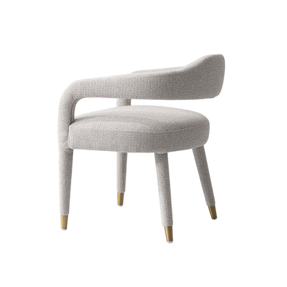 Aspen Solid Wood Mid Century Tweed Armchair