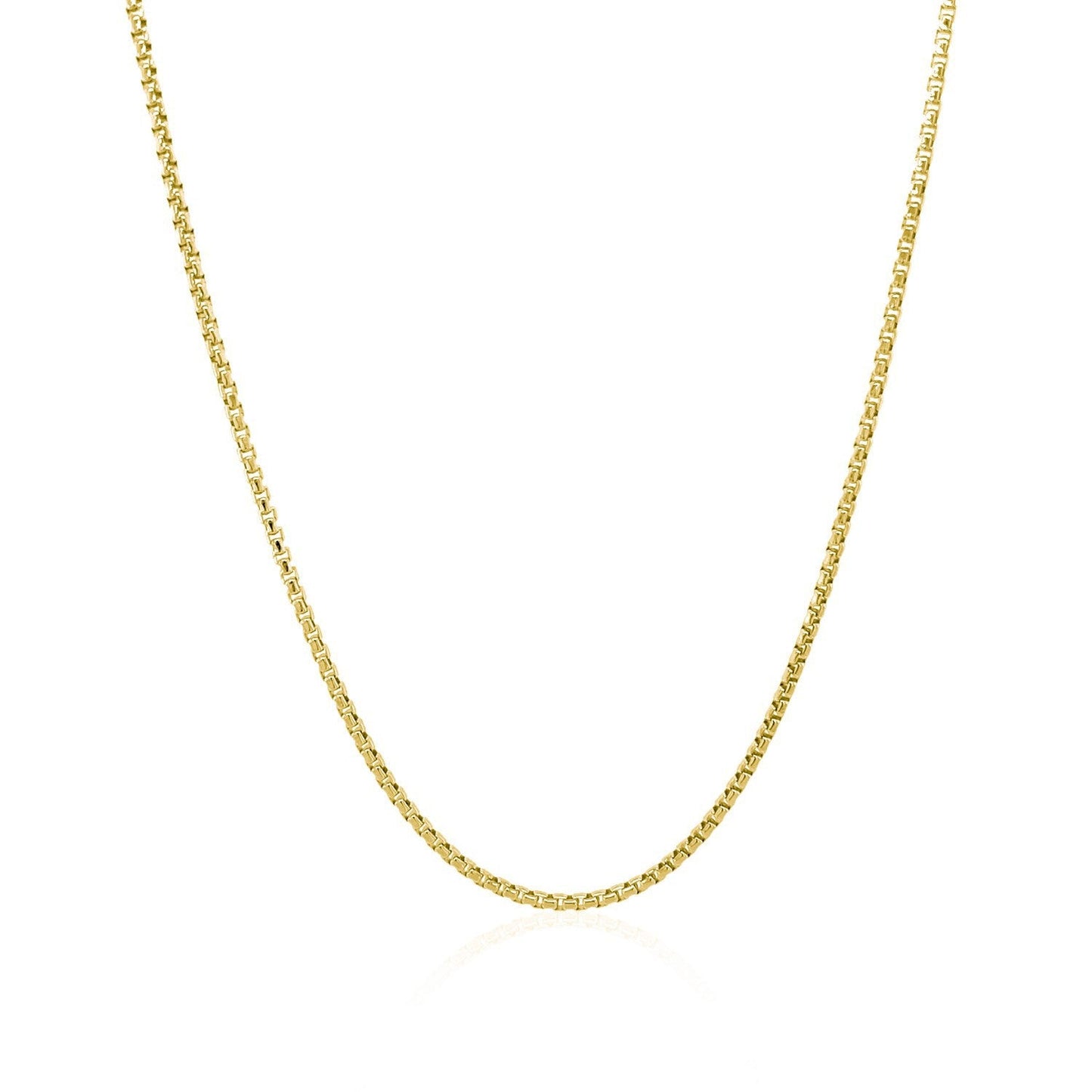 14k yellow gold round box chain necklace 1.35 mm by Bids.com on Tampa Home & Garden Store