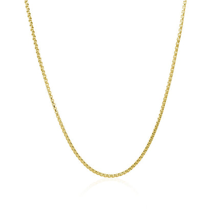 14k yellow gold round box chain necklace 1.35 mm by Bids.com on Tampa Home & Garden Store