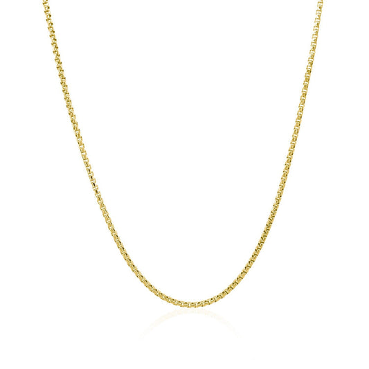 14k yellow gold round box chain necklace 1.35 mm by Bids.com on Tampa Home & Garden Store