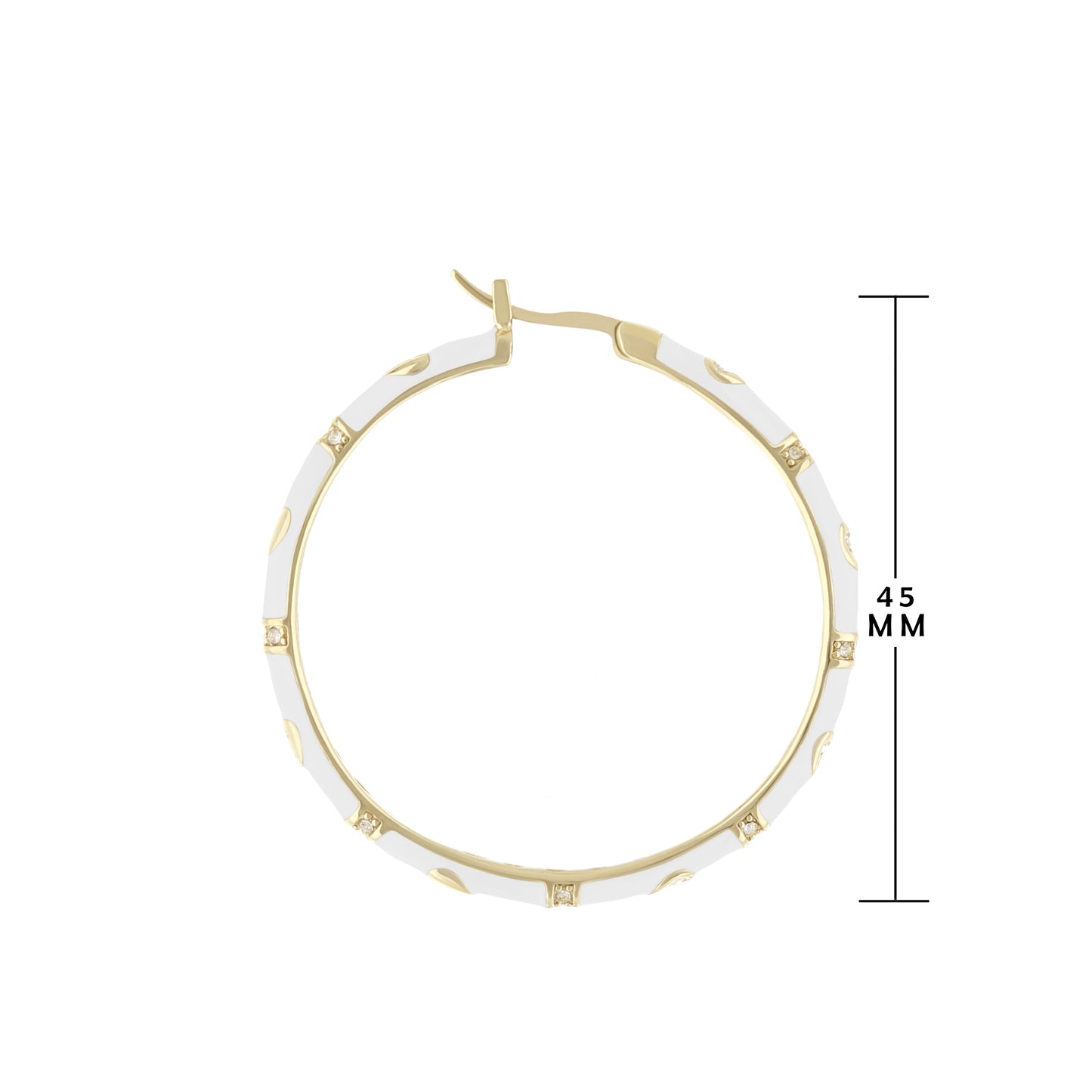 Pave Love earrings by Lauren G Adams in white enamel with gold accents and pavé stones on Tampa Home & Garden Store