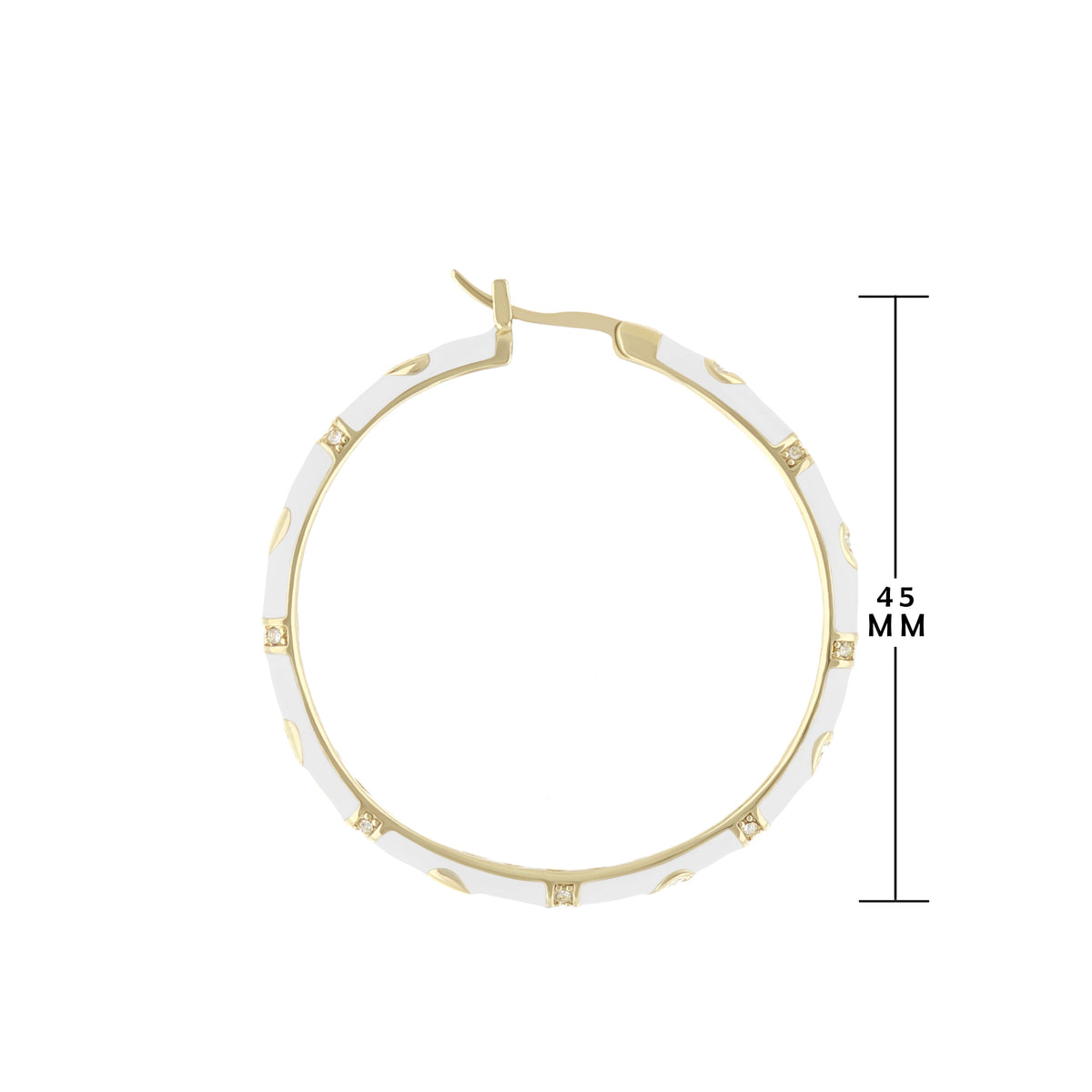 Pave Love earrings by Lauren G Adams in white enamel with gold accents and pavé stones on Tampa Home & Garden Store