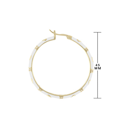 Pave Love earrings by Lauren G Adams in white enamel with gold accents and pavé stones on Tampa Home & Garden Store