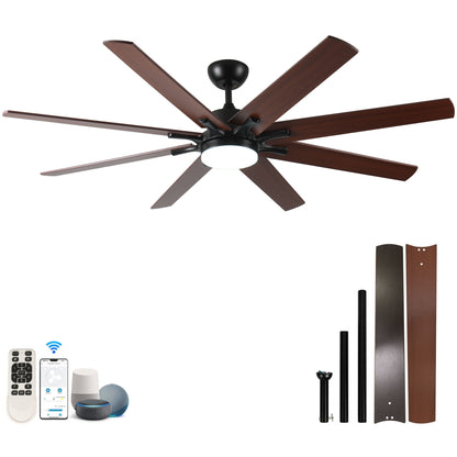 Indoor Outdoor Ceiling Fan With Remote and Light