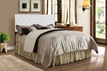 Panel Headboard with Faux Jewel Button Tufting