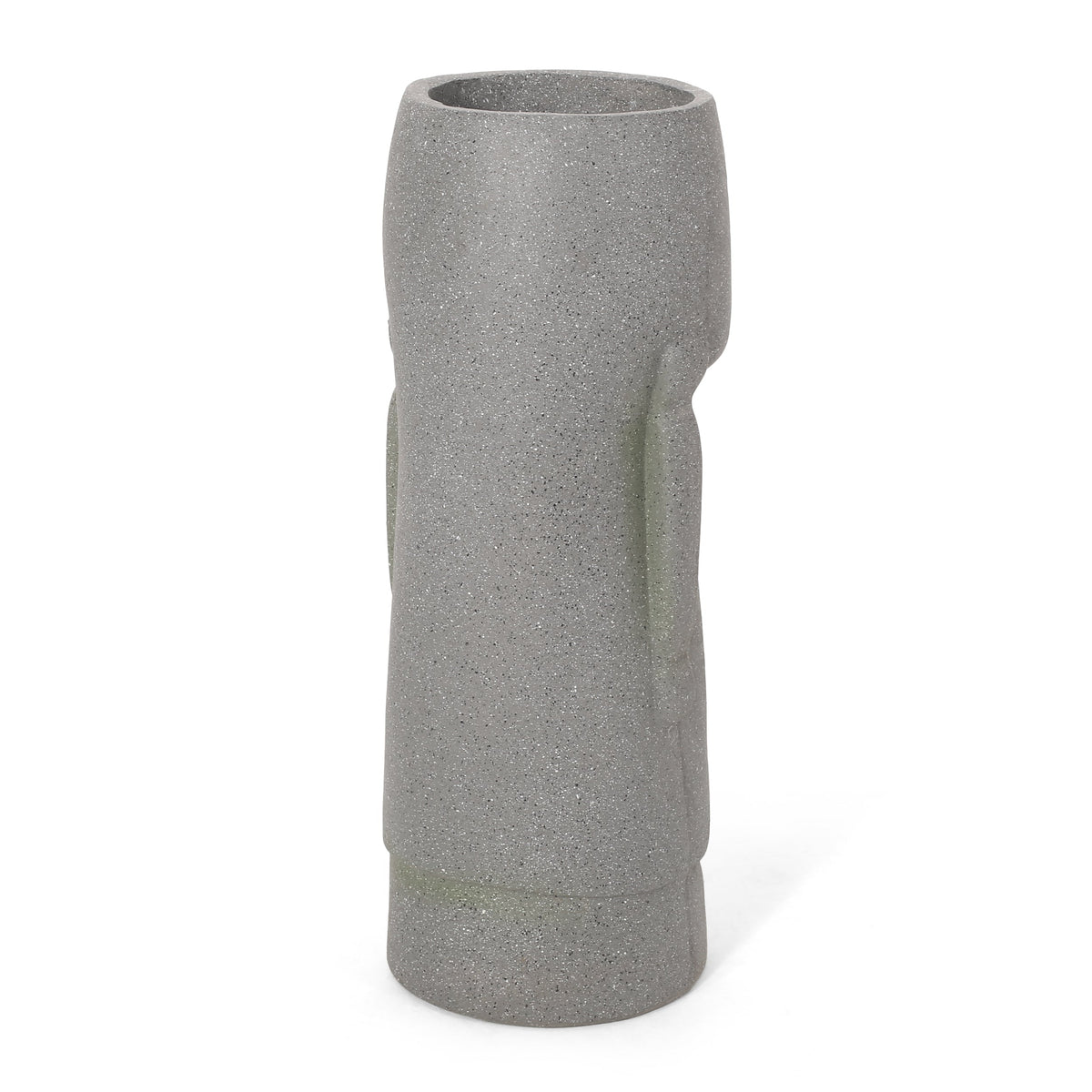 Flower Planter gray speckled planter with rounded top rim by HouseOfZazla on Tampa Home & Garden Store