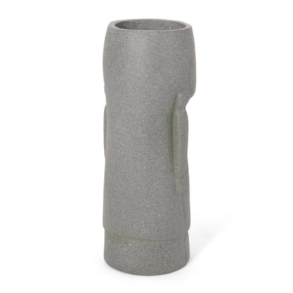 Flower Planter gray speckled planter with rounded top rim by HouseOfZazla on Tampa Home & Garden Store