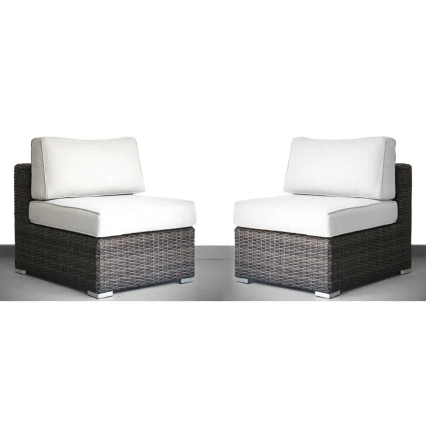 Minnesota Armless Patio Chairs Pair Set of 2