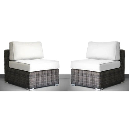 Minnesota Armless Patio Chairs Pair Set of 2