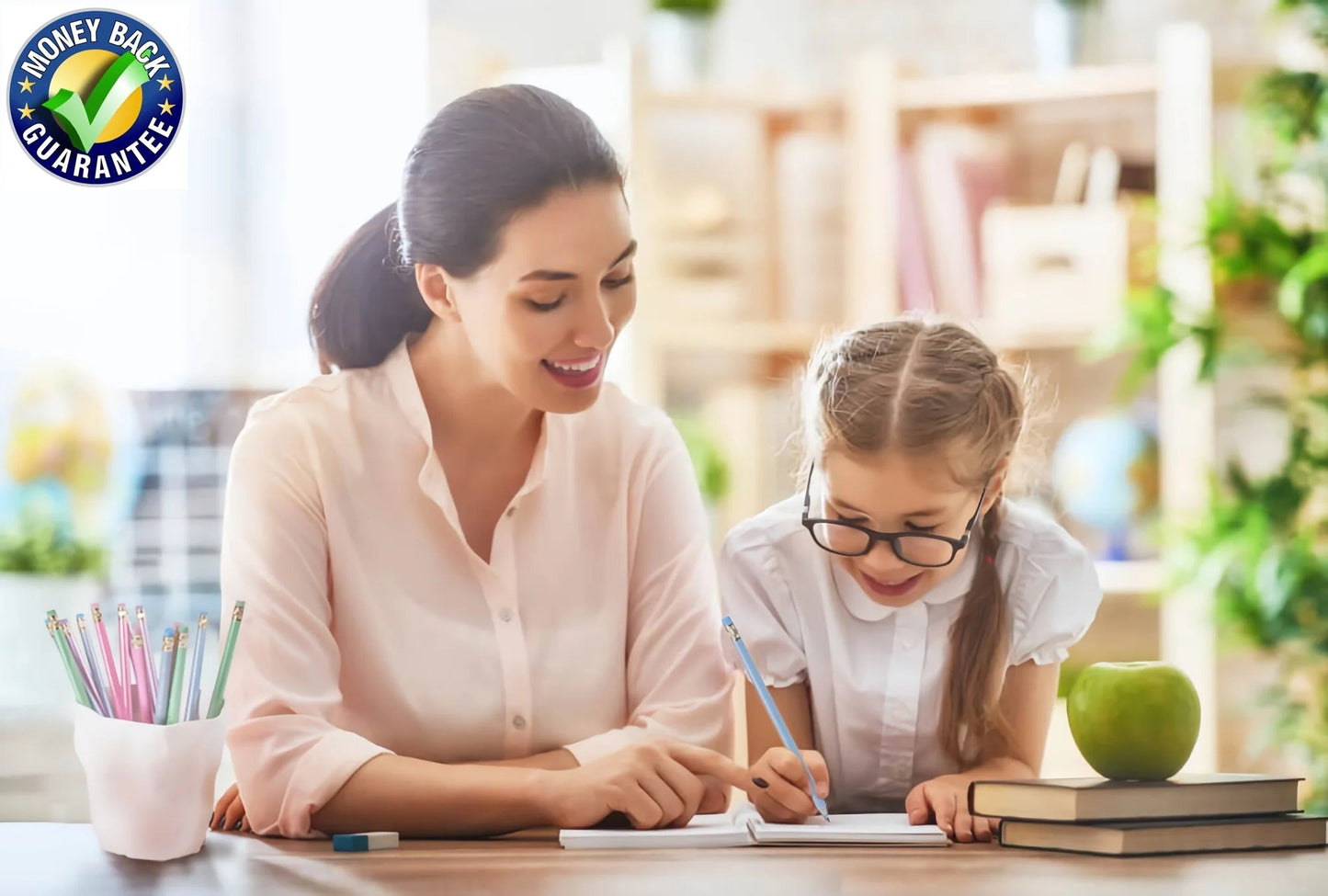 ECOTREE 24-Pack Rainbow Woodless Pencils – Eco-Friendly #2 HB Pre-Sharpened School & Office Pencils Made from Recycled Paper, Non-Toxic & Lead-Free