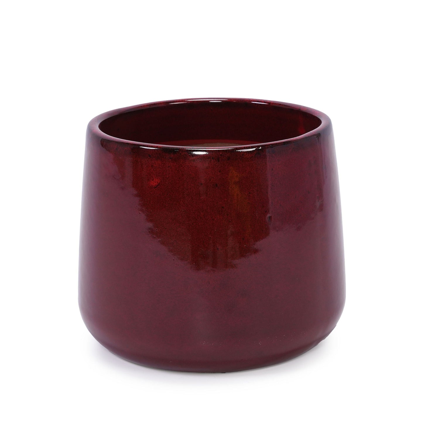 Planter pot, Bean Paste Red, glossy ceramic by HouseOfZazla on Tampa Home & Garden Store