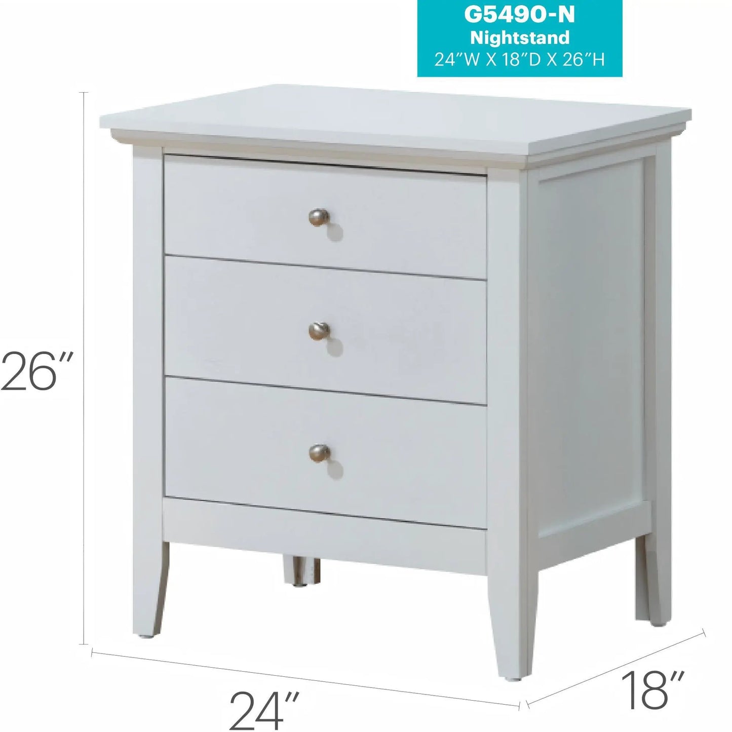 3 Drawer Nightstand and Dove Tailed Drawers