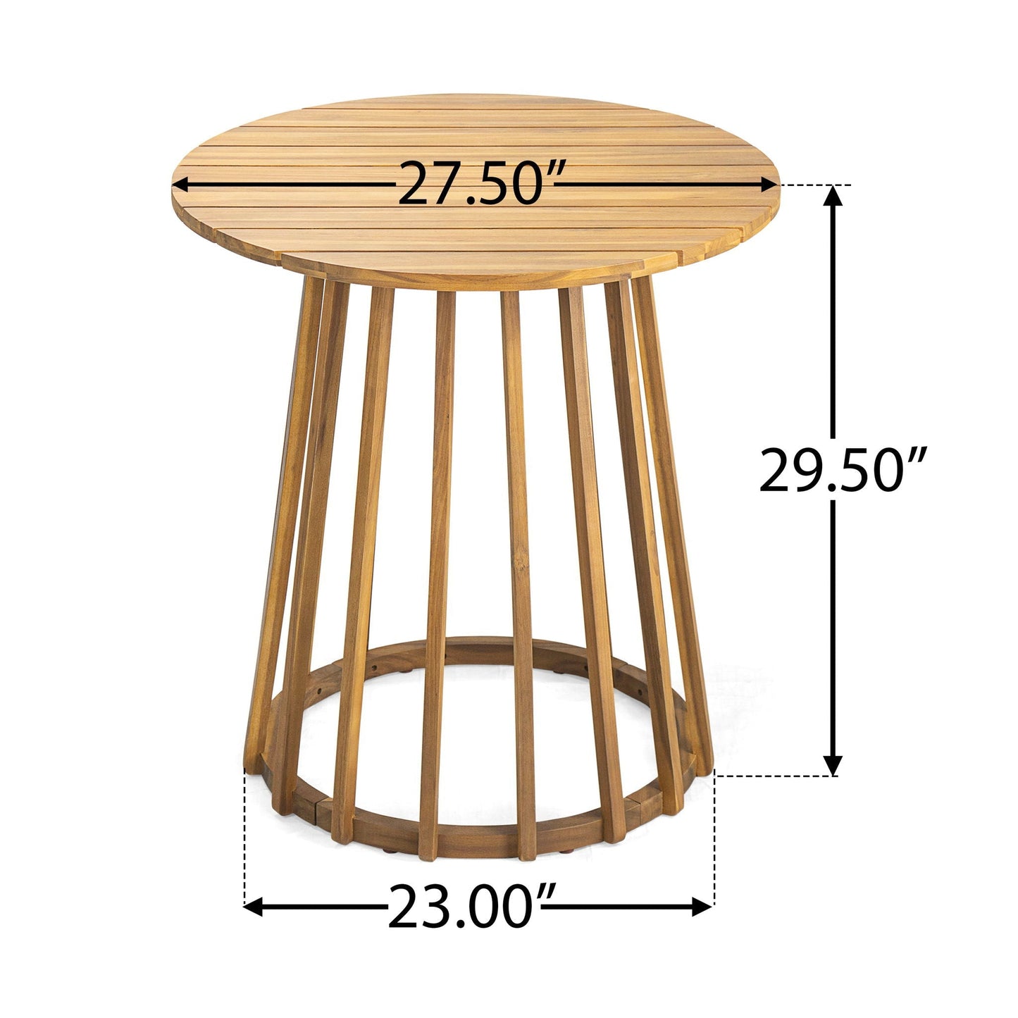 The Acacia Wood Outdoor Round Dining Table
