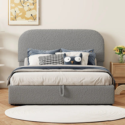 Upholstered Platform Bed With Hydraulic Storage