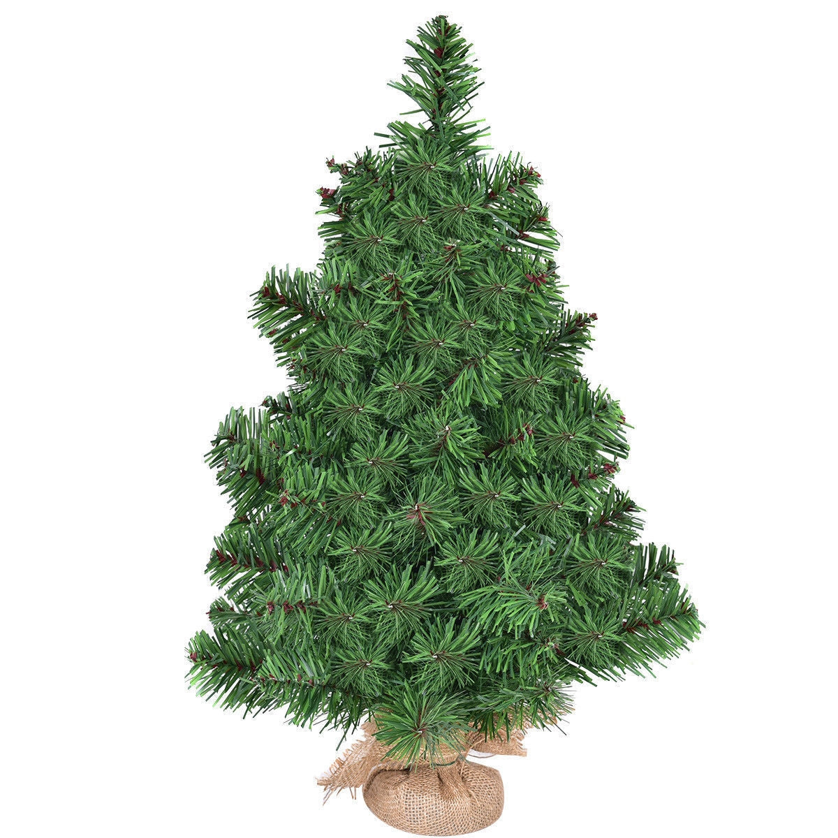 DirectDeals Holiday Season Decor artificial PVC Christmas Tree with burlap base, full green on Tampa Home & Garden Store