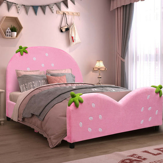 Kids Children Upholstered Berry Pattern Toddler Bed - Tampa Home & Garden Store