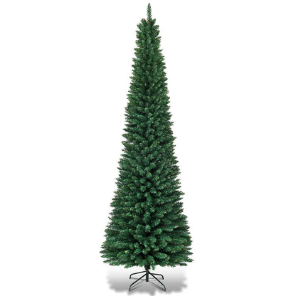 PVC Artificial Slim Pencil Christmas Tree-9 Feet