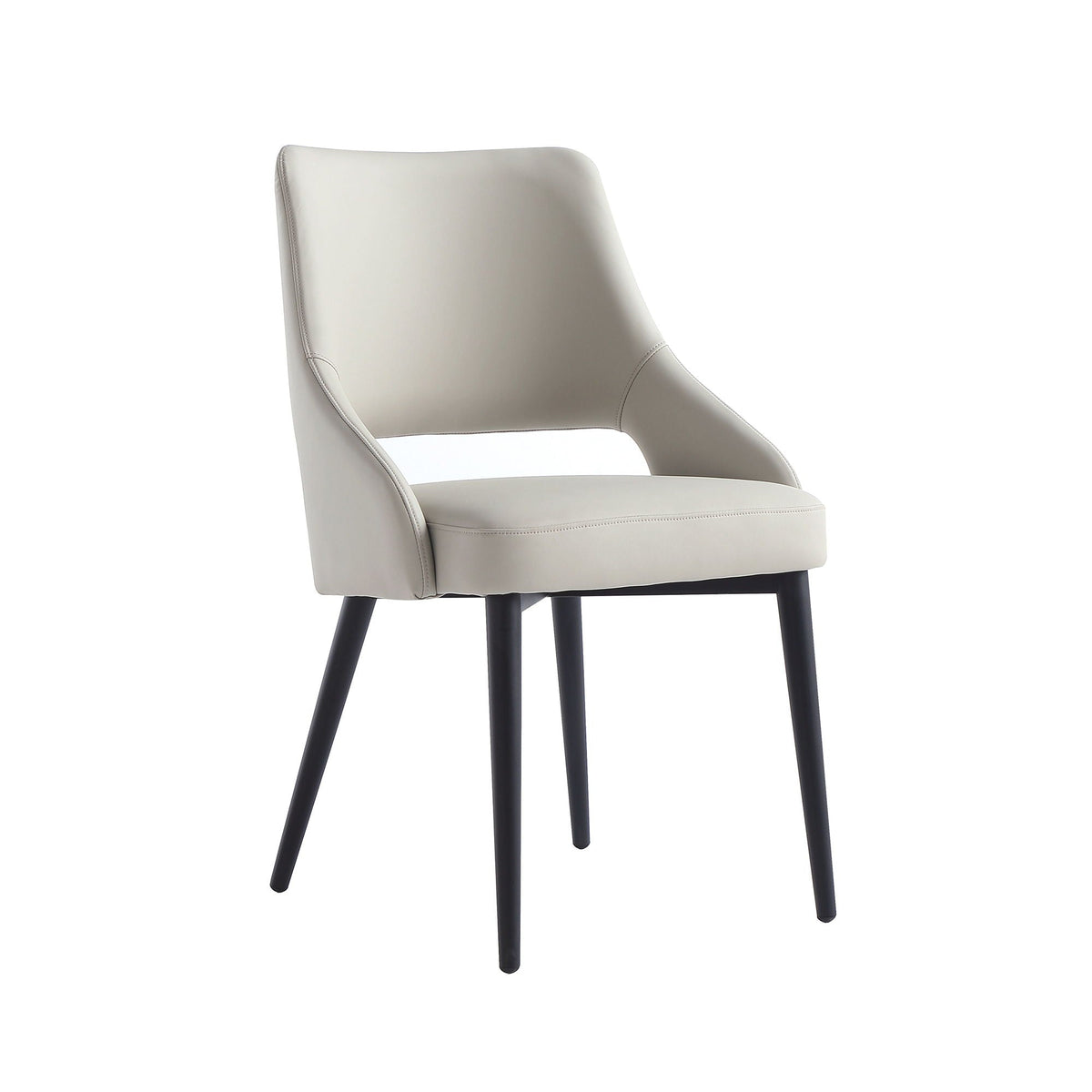 Tremont Dining Chair with steel frame in beige upholstery HouseOfZazla arm chair with black legs on Tampa Home & Garden Store