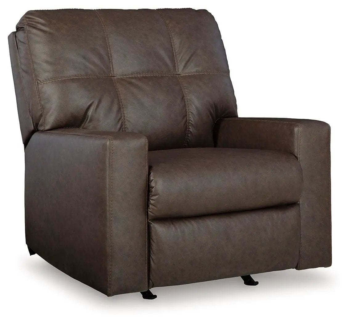 Barlin Mills Rocker Recliner brown faux leather with plush back by Unique Piece Furniture on Tampa Home & Garden Store