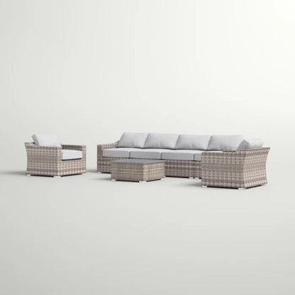 Durable Aluminum Wicker Sofa and Cushions