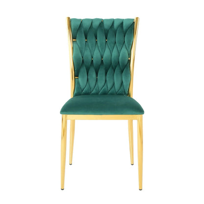 Modern dining chair in emerald green velvet with gold frame Unique Piece Furniture on Tampa Home & Garden Store