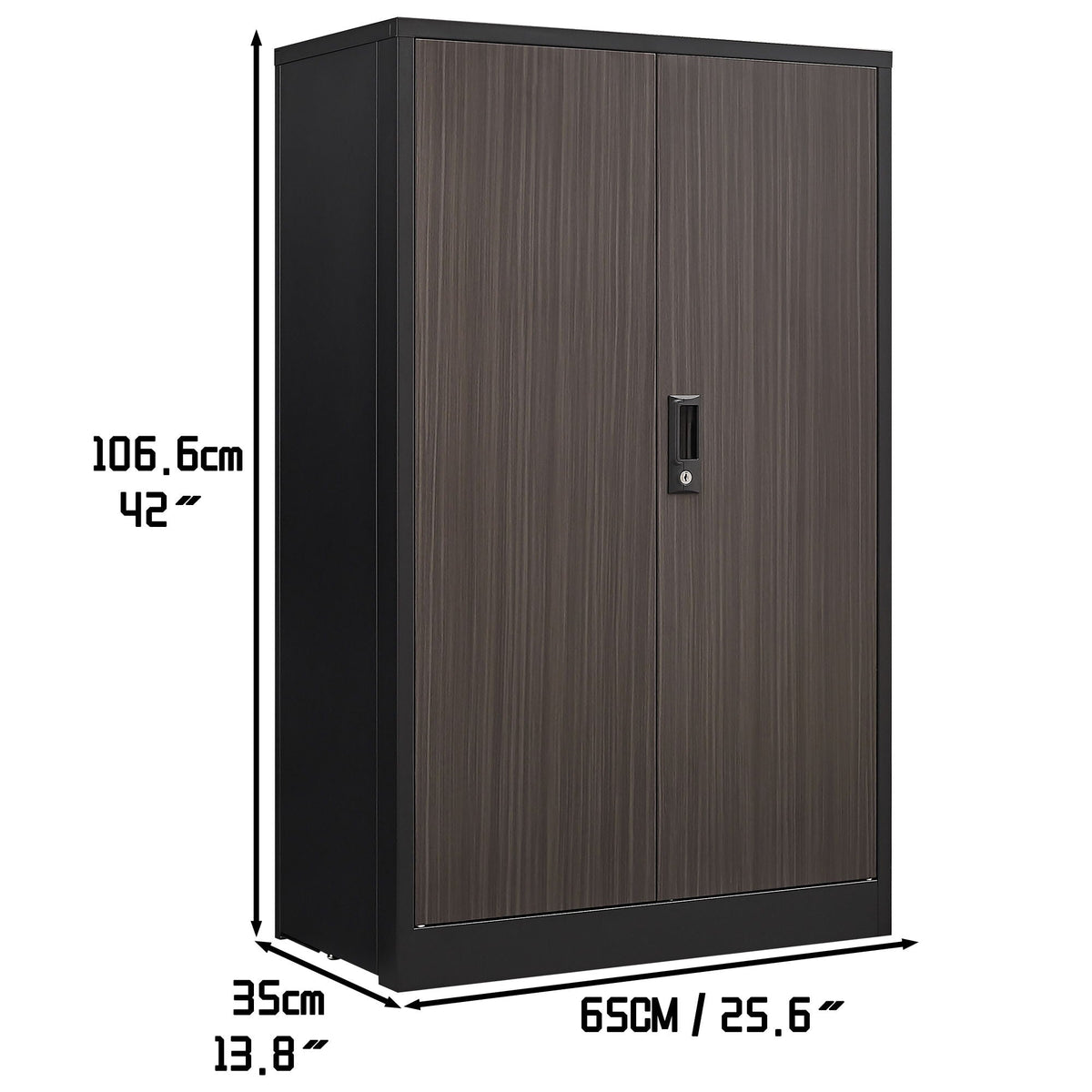 Metal Storage Cabinet With Locking Doors And Adjustable Shelf by HouseOfZazla doors black frame on Tampa Home & Garden Store