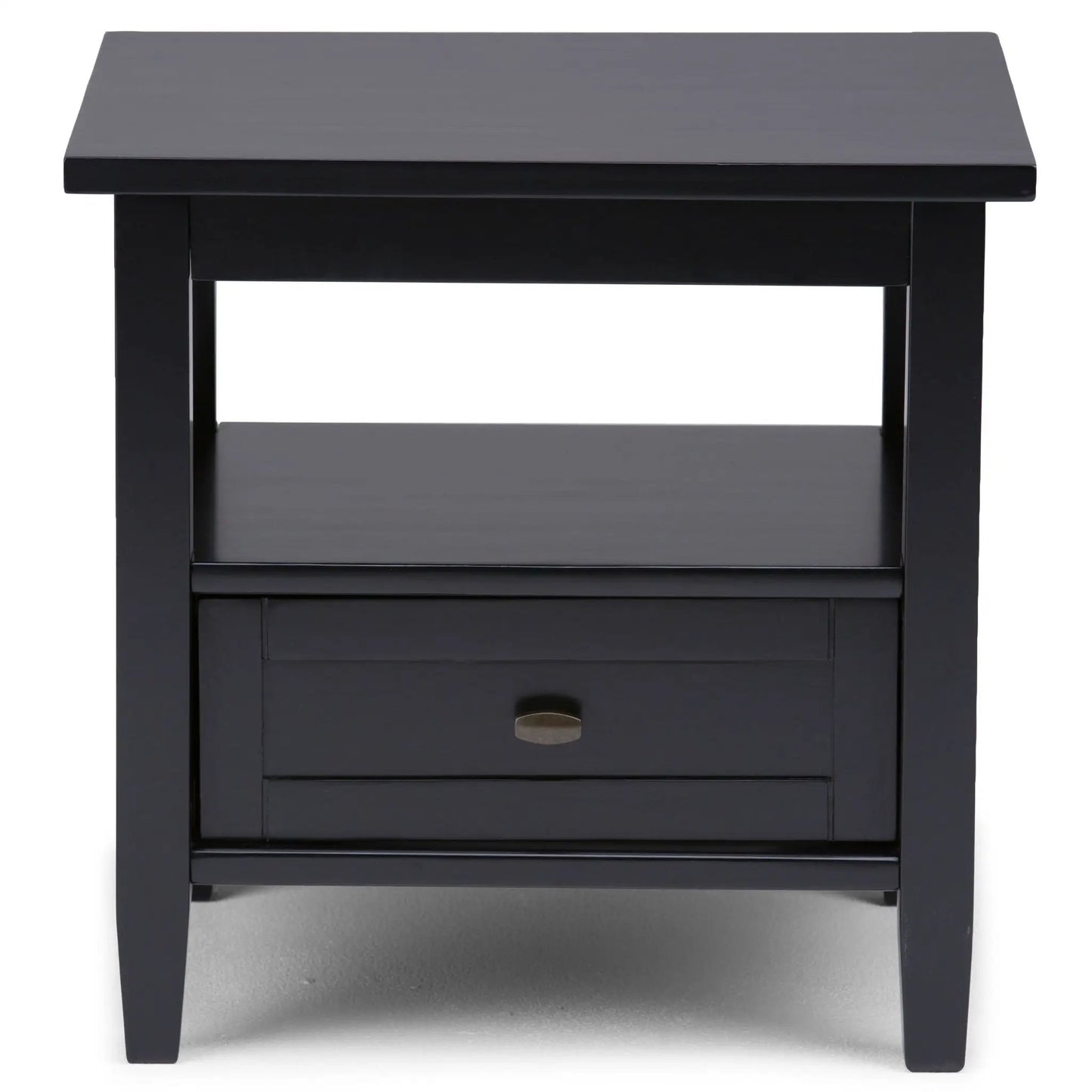 Warm Shaker coffee table in black with brass knob drawer and shelf by Unique Piece Furniture on Tampa Home & Garden Store