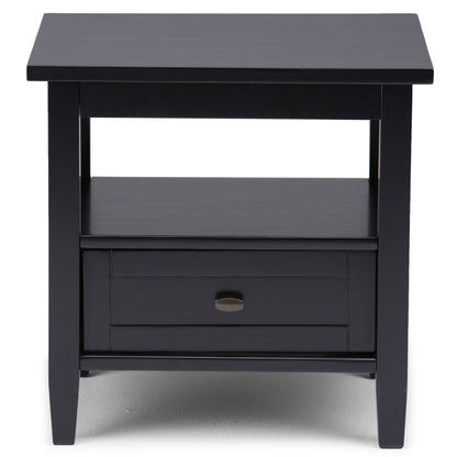 Warm Shaker Coffee Table with Drawer and Shelf in black wood by HouseOfZazla on Tampa Home & Garden Store