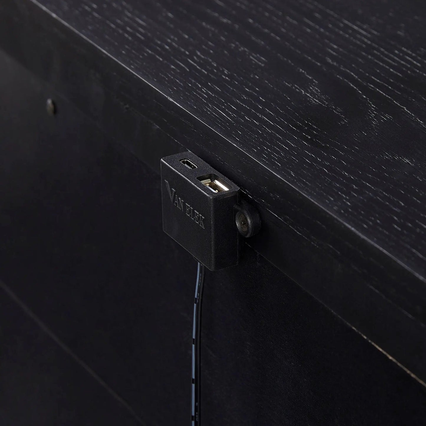 3 Drawer Nightstand With USB - Black with USB charging port by Unique Piece Furniture on Tampa Home & Garden Store