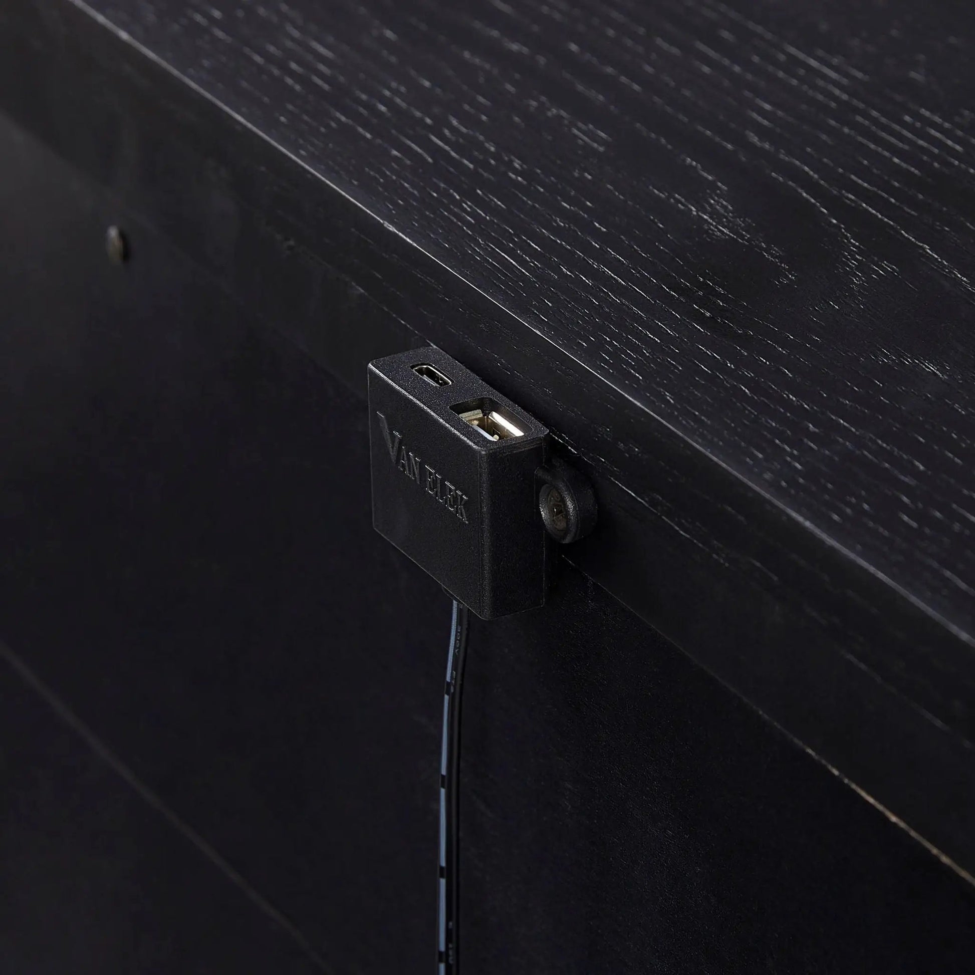 3 Drawer Nightstand With USB - Black with USB charging port by Unique Piece Furniture on Tampa Home & Garden Store