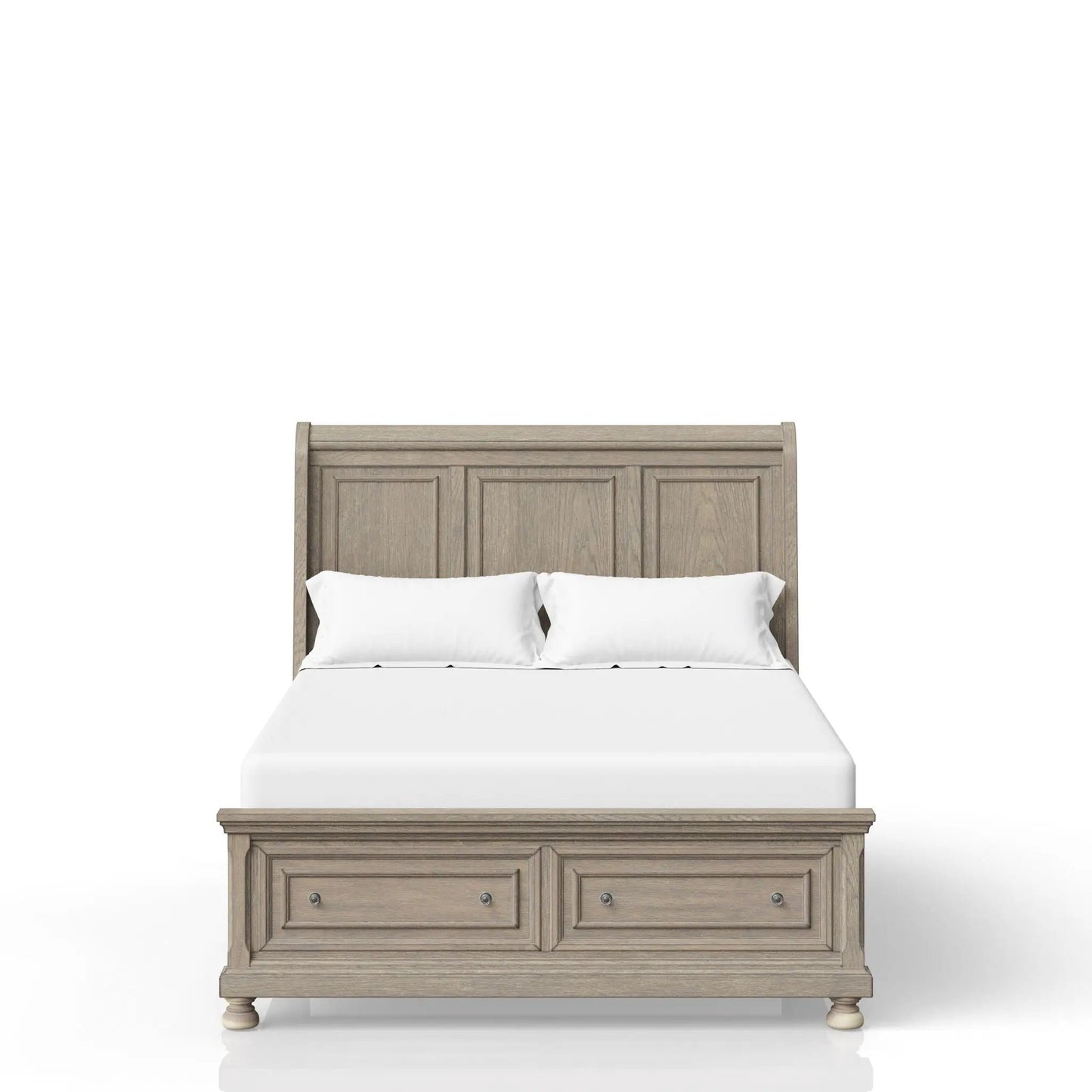 Elegant Antique Storage Bed with Drawers