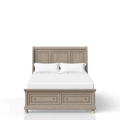 Elegant Antique Storage Bed with Drawers