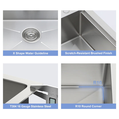 Drop In Kitchen Sink With Faucet And Dispenser