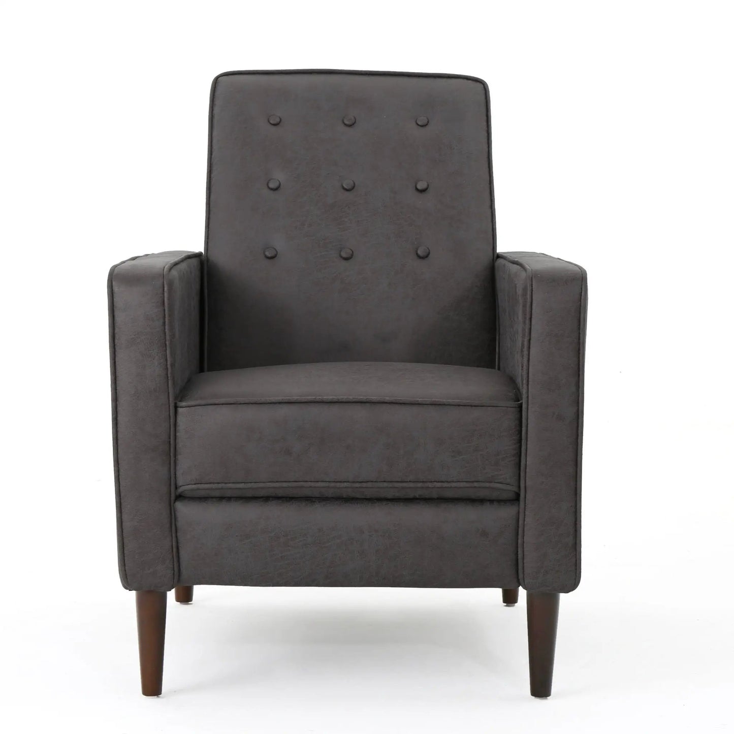 Macedonia Button Tufted Fabric Recliner slate with tufted back by Unique Piece Furniture on Tampa Home & Garden Store