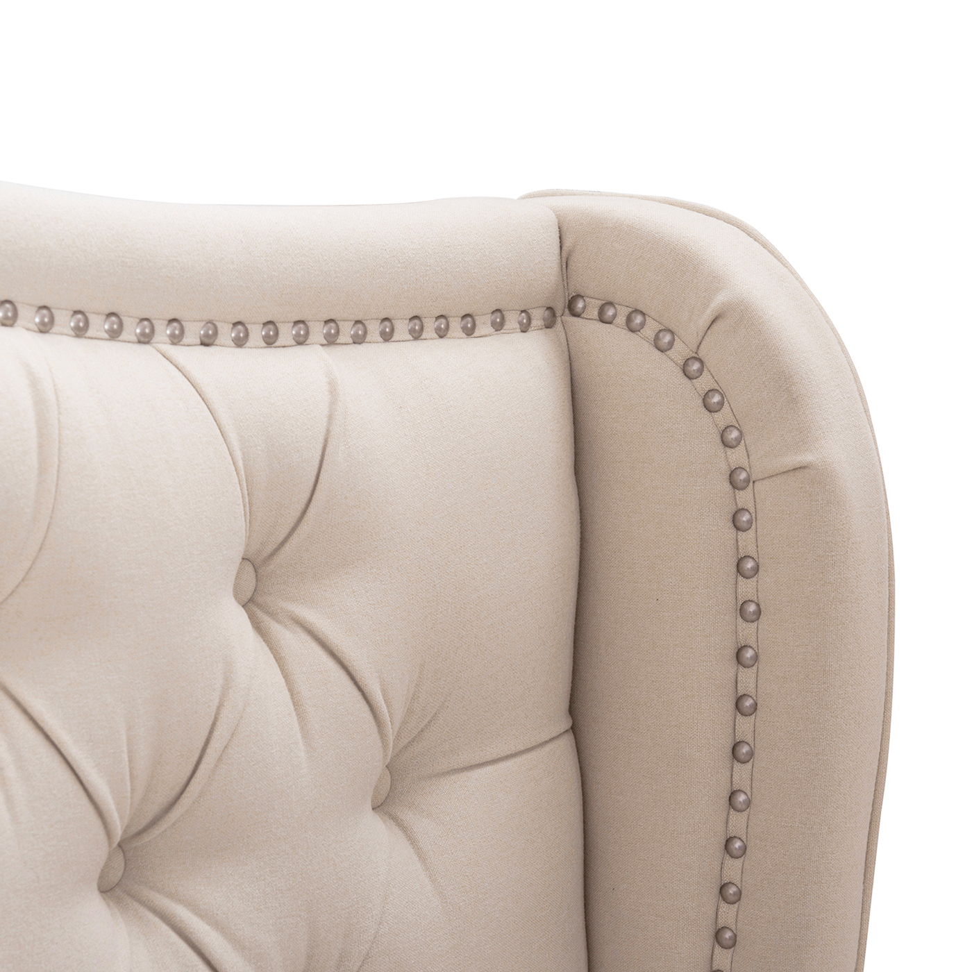Solid Upholstered Bed Frame and Headboard Set