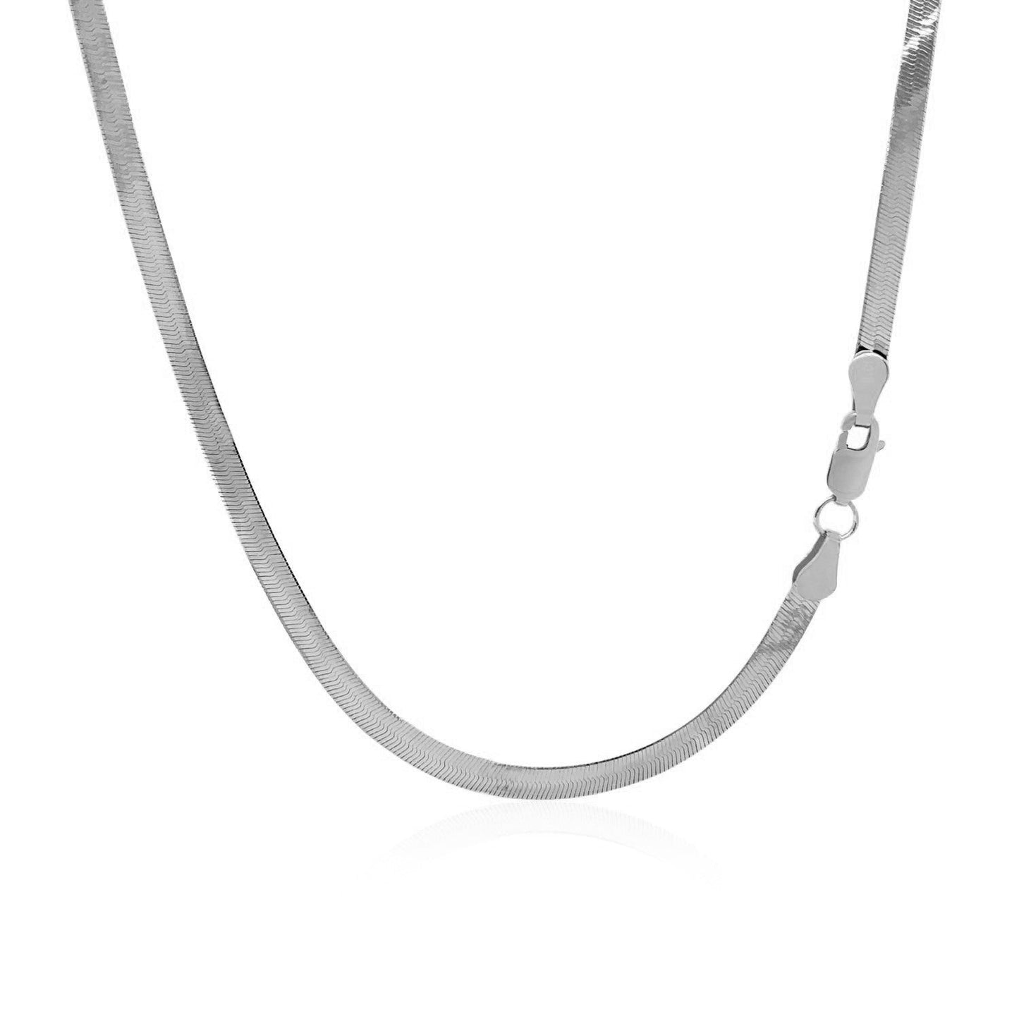 14k white gold super flex herringbone chain necklace 2.80 mm by Bids.com on Tampa Home & Garden Store