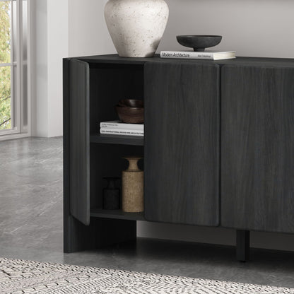 Linda Sideboard with adjustable shelves and soft-close doors in dark gray finish on Tampa Home & Garden Store