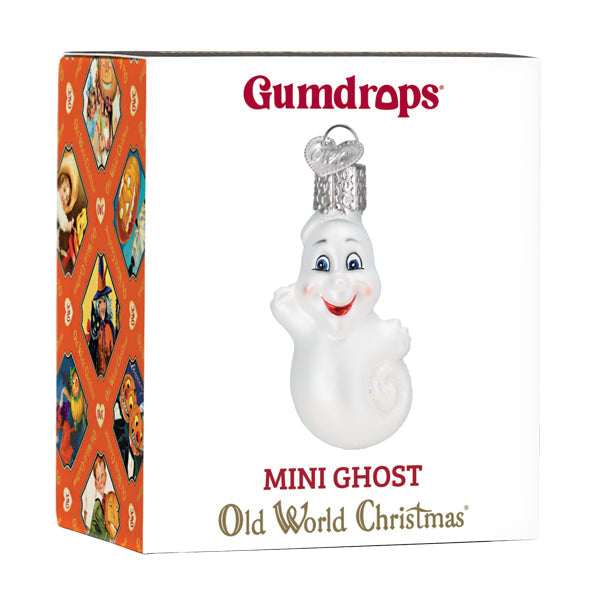 Adorno de cristal con forma de mini fantasma de gomita