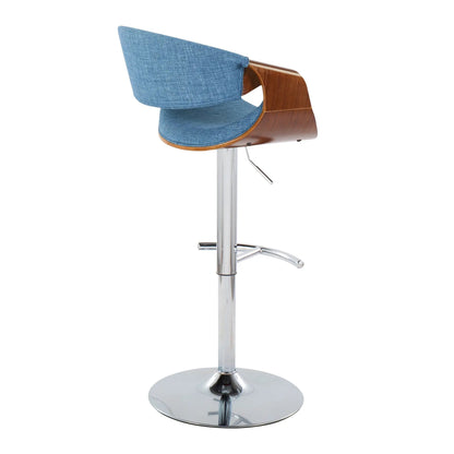 Curvo Mid Century Barstool with Swivel Seat