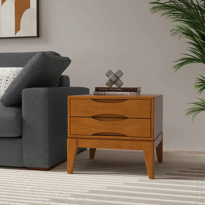 Harper Handcrafted End Table warm wood finish with two drawers by Unique Piece Furniture on Tampa Home & Garden Store
