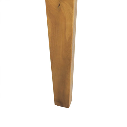 Acacia wood outdoor chair leg in warm brown finish on Tampa Home & Garden Store