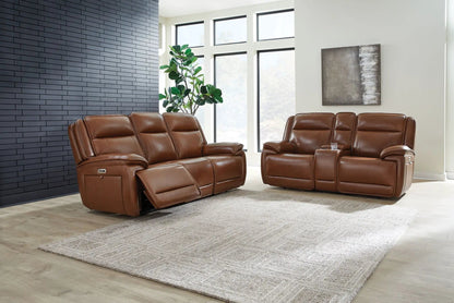 Healy Pier reclining sofa set brown leather two-piece by Unique Piece Furniture on Tampa Home & Garden Store