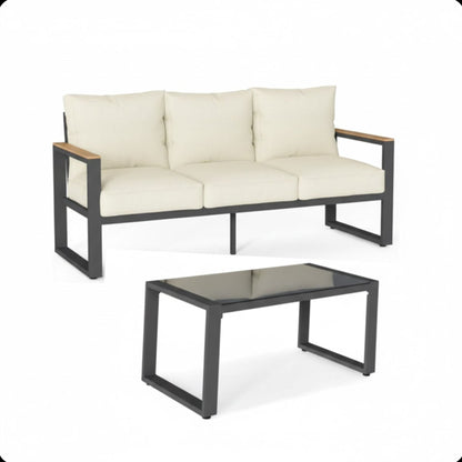 Modern Outdoor Sofa Set with the Coffee Table