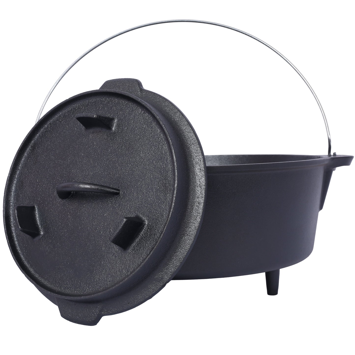 Pre-Seasoned Cast Iron Dutch Oven with Skillet Lid in black cast iron HouseOfZazla on Tampa Home & Garden Store